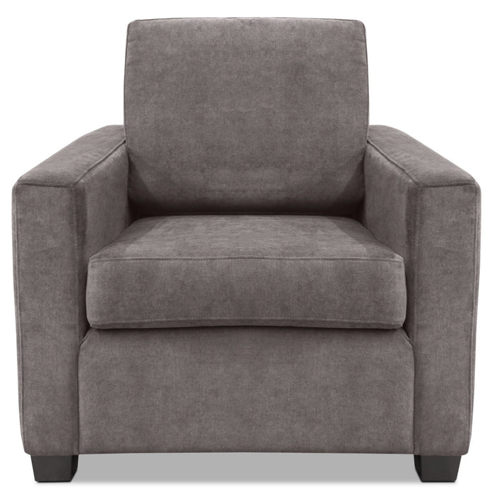 Becca Chenille Chair – Grey|Fauteuil Becca en chenille - gris