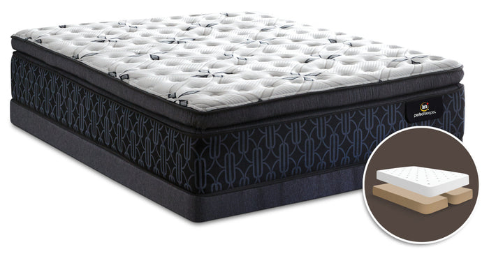 Serta Perfect Sleeper® Mansell Plush Super Pillow-Top Split Queen Mattress Set|Ensemble matelas moelleux plateau-coussin épais divisé Mansell Perfect Sleeper Serta pour grand lit