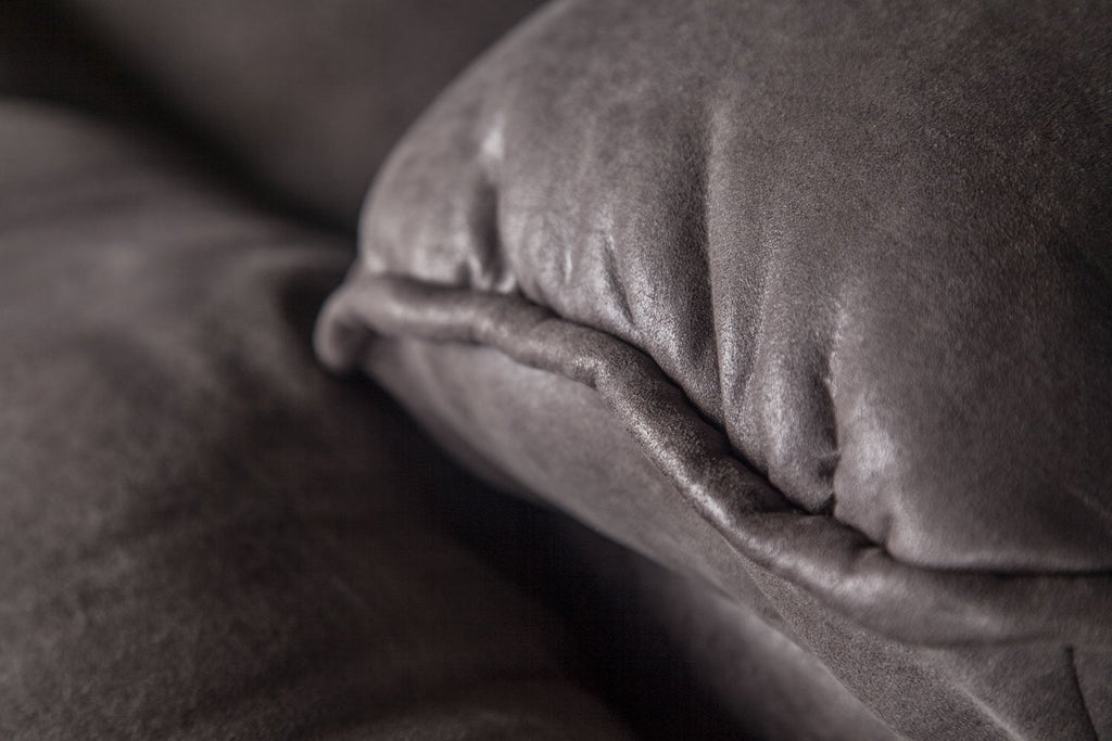 Lancer Faux Suede Fabric Power Reclining Sofa – Grey|Sofa à inclinaison électrique Lancer en suédine – gris - Open-Box