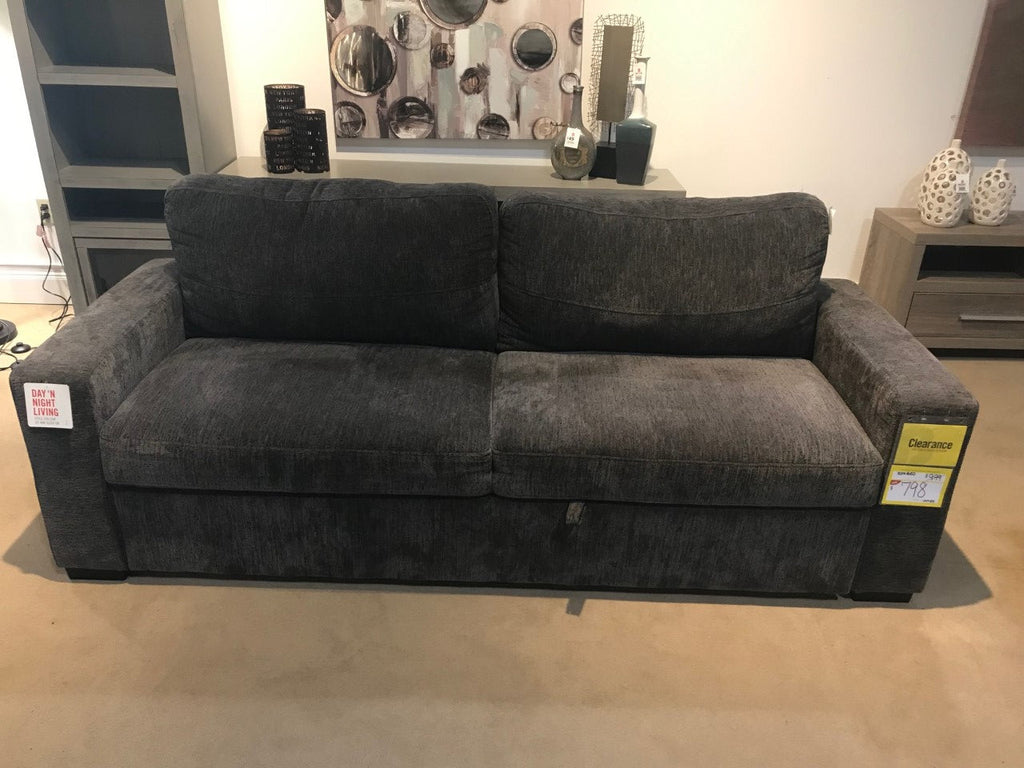 Conor Chenille Full-Size Sleeper Sofa – Ebony|Sofa-lit double Conor en chenille - ébène|CONORESB - Open-Box