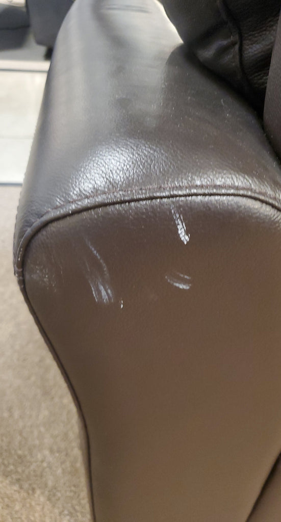 Vita 100% Genuine Leather Sofa – Chocolate|Sofa Vita en cuir 100 % véritable - chocolat|VITACH-S - Open-Box