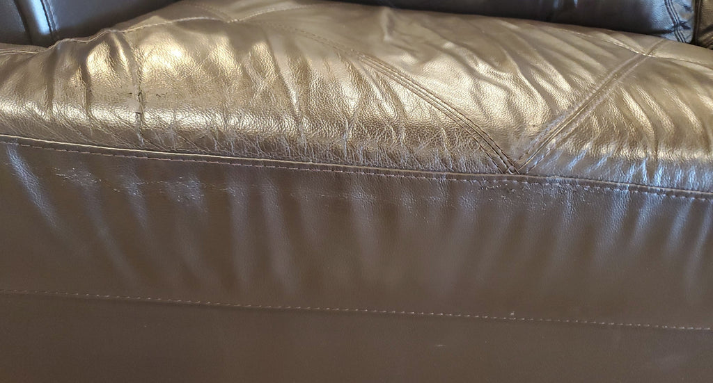 Vita 100% Genuine Leather Sofa – Chocolate|Sofa Vita en cuir 100 % véritable - chocolat|VITACH-S - Open-Box
