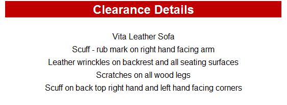 Vita 100% Genuine Leather Sofa – Charcoal|Sofa Vita en cuir 100 % véritable – anthracite|VITACCSF - Open-Box