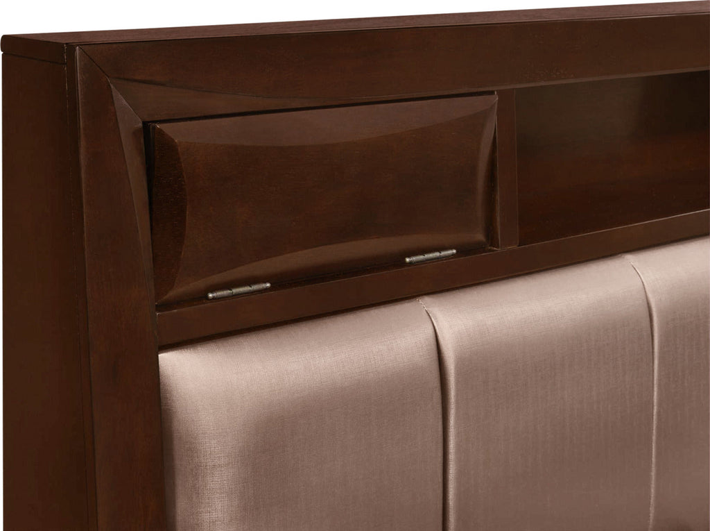 Bella 5-Piece King Bookcase Storage Bedroom Collection|Ens. de chambre à coucher Bella 5 pièces avec très grand lit de rangement avec tête de lit biblio.