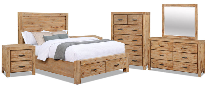 Acadia 8-Piece Queen Storage Bedroom Package|Ensemble de chambre à coucher Acadia 8 pièces avec grand lit de rangement|ACADCQP8