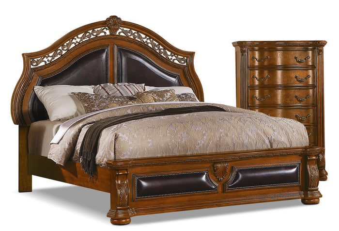 Morocco 4-Piece King Bed and Chest Package|Ensemble de chambre à coucher Morocco 4 pièces avec très grand lit et commode verticale