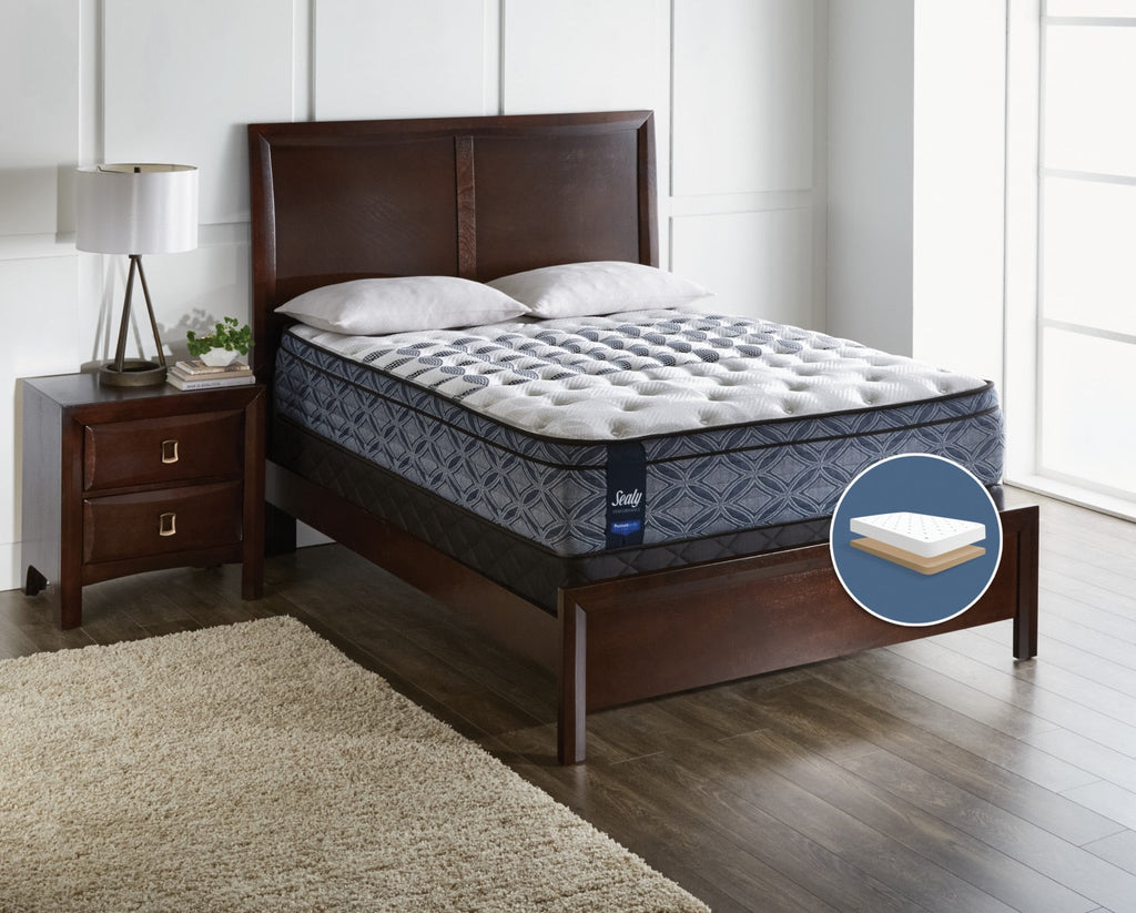 Sealy Posturepedic Performance Plus Lindfield Firm Euro-Top Low-Profile Queen Mattress Set|Ensemble ferme Euro-plateau à profil bas Lindfield Posturepedic Performance de Sealy pour grand lit