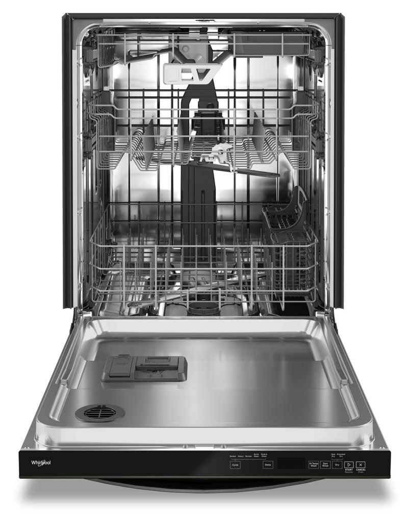 Whirlpool 24" 47 dBA Built-In Top-Control Dishwasher with Third Rack - Print Resist Black Stainless … | Lave-vaisselle encastré Whirlpool de 24 po et de 47 dBA avec commandes sur le dessus et 3e panier - …