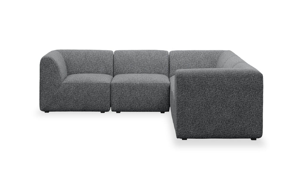 Natalia 5-Piece Fabric Sectional - Grey | Sofa sectionnel Natalia 5 pièces en tissu - gris