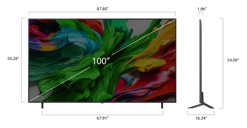 LG 100" QNED evo AI QNED85 MiniLED 4K Smart TV (100QNED85AU.ACC) | Téléviseur intelligent QNED evo LG QNED85 4K de 100 po avec IA et Mini DEL (100QNED85AUA.ACC)