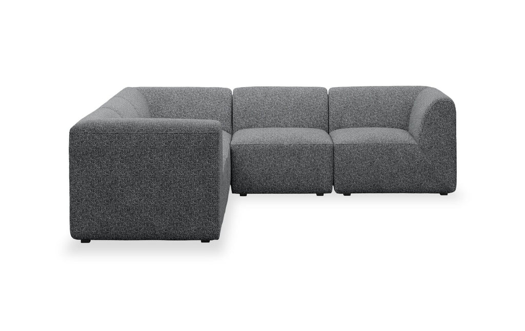 Natalia 5-Piece Fabric Sectional - Grey | Sofa sectionnel Natalia 5 pièces en tissu - gris