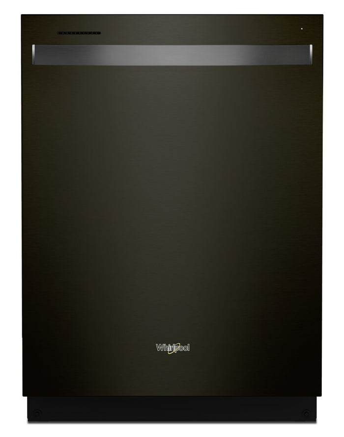 Whirlpool 24" 47 dBA Built-In Top-Control Dishwasher with Third Rack - Print Resist Black Stainless … | Lave-vaisselle encastré Whirlpool de 24 po et de 47 dBA avec commandes sur le dessus et 3e panier - …