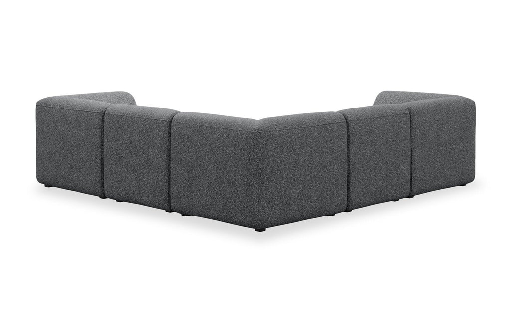 Natalia 5-Piece Fabric Sectional - Grey | Sofa sectionnel Natalia 5 pièces en tissu - gris