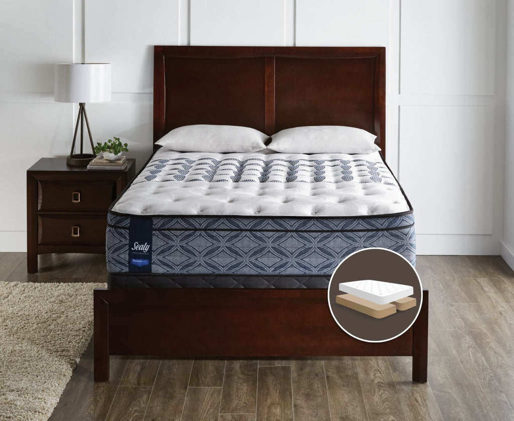 Sealy Posturepedic Performance Plus Lindfield Firm Euro-Top Split Queen Mattress Set|Ensemble ferme à Euro-plateau divisé Lindfield Posturepedic Performance Plus Sealy pour grand lit