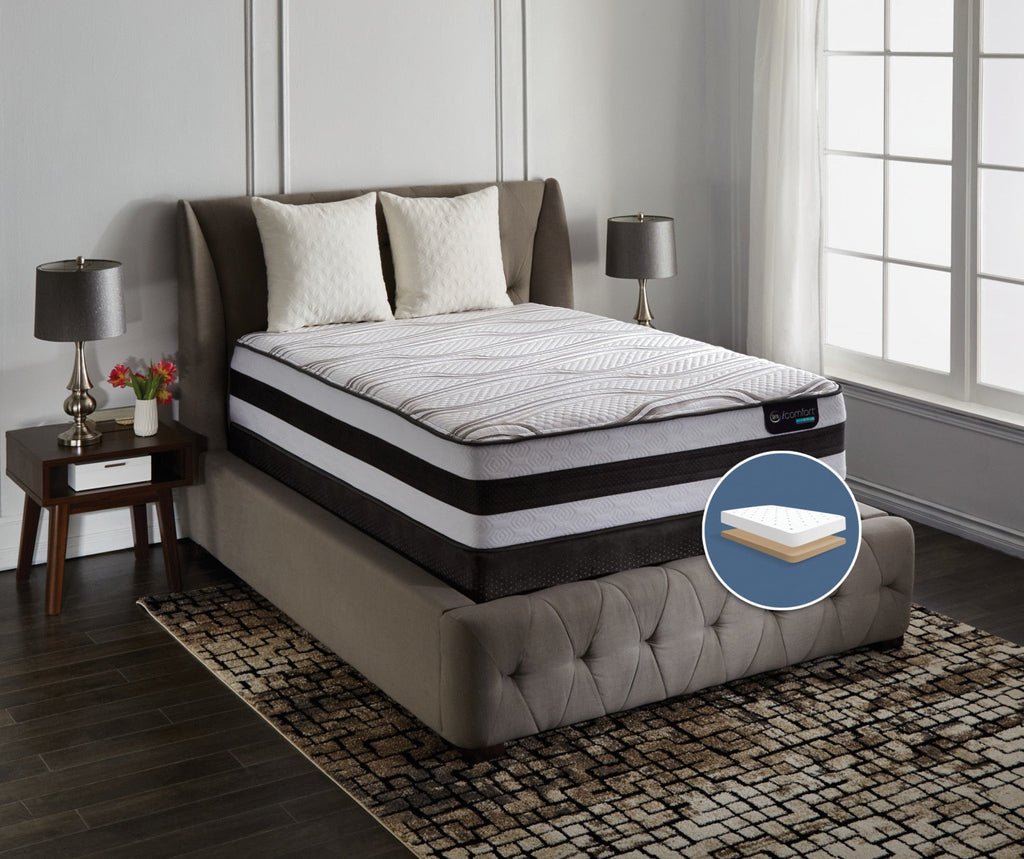 Serta iComfort® Hybrid Valentine Firm Low-Profile Queen Mattress Set|Ensemble matelas ferme à profil bas Valentine Hybride iComfort de Serta pour grand lit
