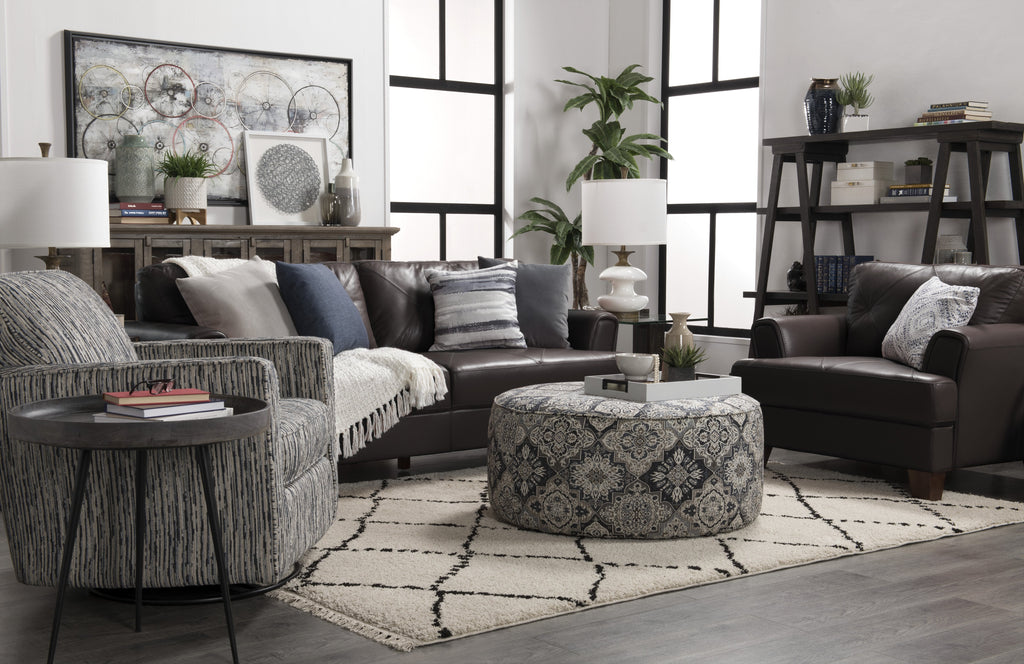 Vita 100% Genuine Leather Sofa – Chocolate|Sofa Vita en cuir 100 % véritable - chocolat|VITACH-S - Open-Box