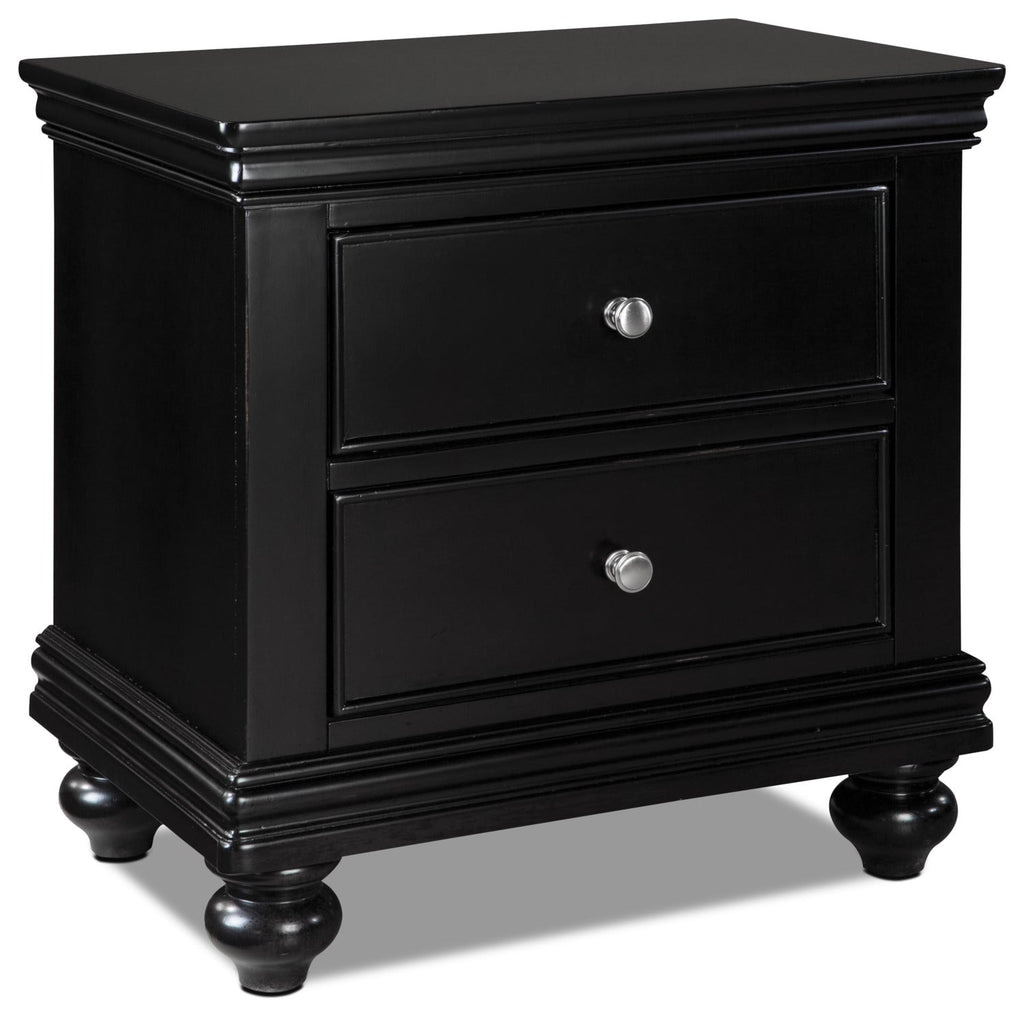 Bridgeport 6-Piece King Bedroom Package with 2 Nightstands – Black|Ensemble de chambre à coucher Bridgeport 6 pièces avec très grand lit et 2 tables de nuit - noir