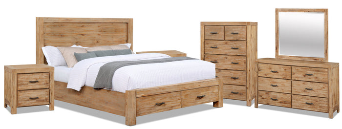 Acadia 8-Piece King Storage Bedroom Package|Ensemble de chambre à coucher Acadia 8 pièces avec très grand lit de rangement|ACADCKP8