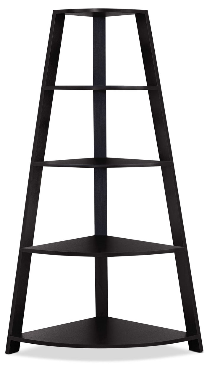 Ana 24" Corner Bookcase with 4 Open Shelves - Cappuccino|Bibliothèque en coin Ana de 24 po avec 4 tablettes ouvertes - cappuccino