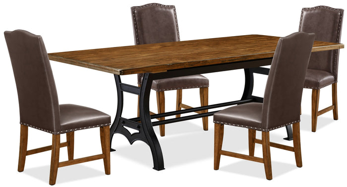 Alpine 5-Piece Dining Package – Brown|Ensemble de salle à manger Alpine 5 pièces - brun
