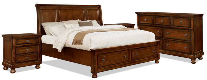 Chelsea 6-Piece Queen Storage Bedroom Package with 2 Nightstands|Ensemble de chambre à coucher Chelsea 6 pièces avec grand lit de rangement et 2 tables de nuit