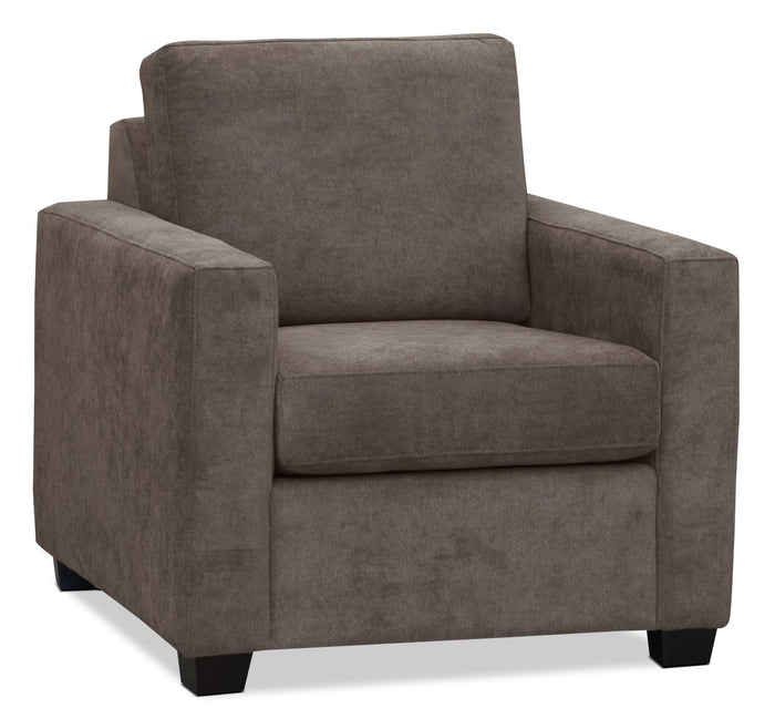 Becca Chenille Chair – Charcoal|Fauteuil Becca en chenille - anthracite