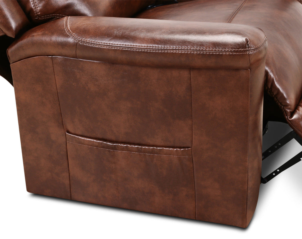 486 Leather-Look Fabric 3-Position Power Lift Chair – Mocha|Fauteuil basculeur à inclinaison électrique 486 à 3 positions en chenille - moka