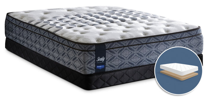 Sealy Posturepedic Performance Plus Lindfield Firm Euro-Top Low-Profile Queen Mattress Set|Ensemble ferme Euro-plateau à profil bas Lindfield Posturepedic Performance de Sealy pour grand lit