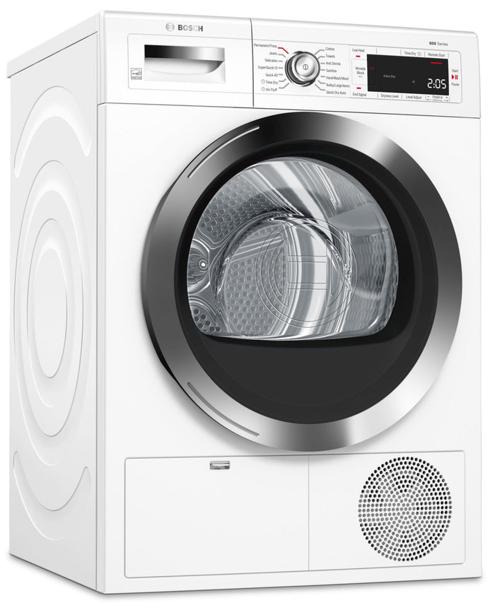 Bosch Home Connect 4.0 Cu. Ft. Ventless Compact 800 Series Dryer – WTG865H2UC|Sécheuse compacte sans évacuation d'air Bosch de série 800 de 4,0 pi3 avec application Home Connect - WTG865H2UC|WTG865H2